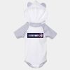 Fine Jersey Infant Short Sleeve Raglan Bodysuit with Hood & Ears Thumbnail