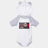Fine Jersey Infant Short Sleeve Raglan Bodysuit with Hood & Ears Thumbnail
