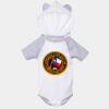 Fine Jersey Infant Short Sleeve Raglan Bodysuit with Hood & Ears Thumbnail